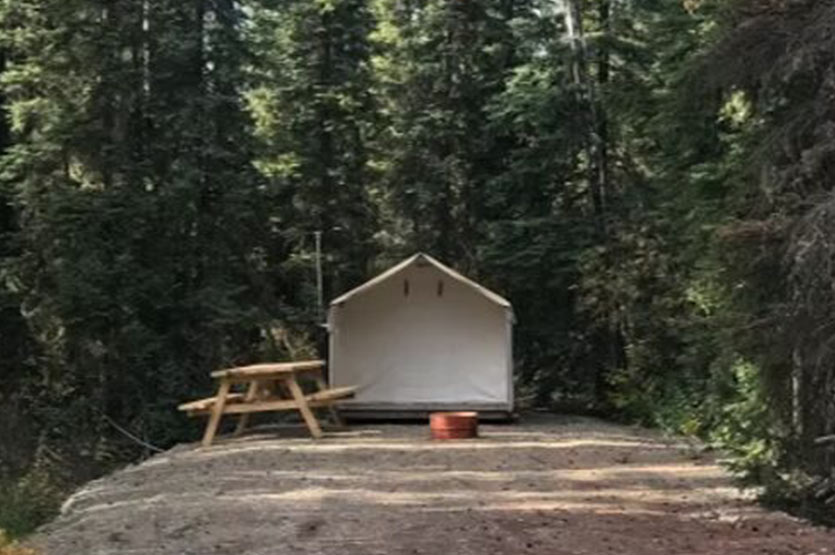 Yukon Getaway campground fire pit