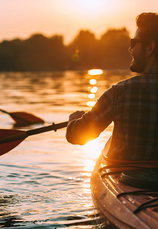 Water activities near Yukon Getaway — fishing, canoeing and kayaking